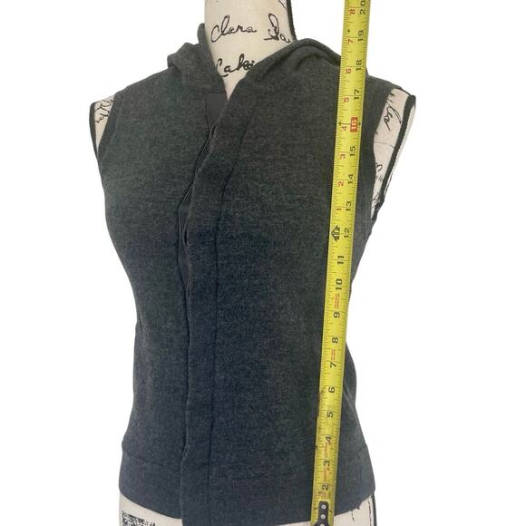 ARMANI EXCHANGE VEST HOODED MERINO WOOL SZ SMALL GRAY SOPHISTICATED VERSATILE - Picture 4 of 16